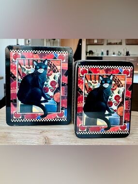 Vivian Boswell Decorative Metal Tin pair